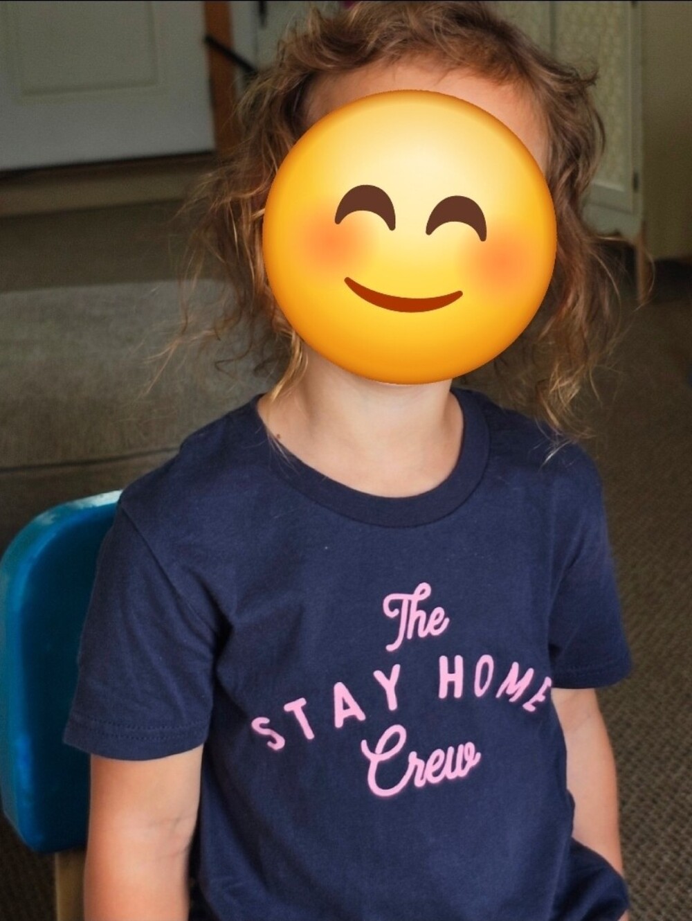 The Wishing Elephant Stay Home Crew Graphic T-shirt, Size Small 6-8